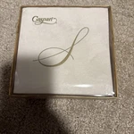 Caspari Napkin Box Cocktail Airlaid Initial 30 Ct White Pearl Paper Linen New. Price: $21.95.