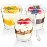 50 Pack 6 Oz Mini Dessert Cups With High Lids And Spoons, Small Plastic Cake ... New. Price: $27.89.