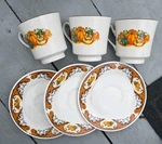 American Atelier Pumpkin Patch 5733 Footed Cups Set Fall Thanksgiving Harvest Used. Price: $23.99.