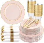 Liacere Plates Disposable-pink 50GUEST 350PCS, New. Price: $98.98.