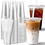 Plastic Cups 16 Clear Disposable Lids Straws 100 Sets Aozita Iced Cold New. Price: $46.99.