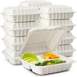 Kraft Disposable Boxes 9X9X3 Clamshell Compartments In Bulks New. Price: $42.99.