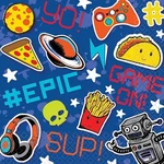 Amscan Epic Paper Party Napkins X 1/2", Pack Of 16, Multi-color New. Price: $13.99.