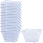 Clear Plastic Square Bowls, 8 Oz Small Disposable Serving For Appetizer... New. Price: $14.27.