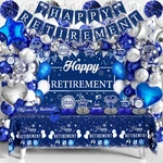 Retirement Party Decorations For Women 109PCS Blue Silver Happy Retiremen... New. Price: $35.18.