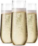 Munfix 36 Pack Stemless Plastic Champagne Flutes Disposable 9 Oz Clear Plasti... New. Price: $35.65.
