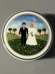 Villeroy & Boch Design Naif Round Wedding Trinket Box Lidded Porcelain Dish New. Price: $19.00.