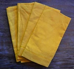 Set Of 4 Saro Mustard Yellow Linen Cotton Napkins New. Price: $32.00.