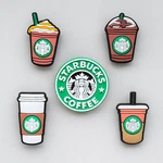 5PCS Cute Coffee Cup Shoe Charms Croc Accessories Jibbitz Style Fun Set New. Price: $12.99.