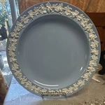 Wedgwood Blue & White Grape Vine Dinner Plate, England Glossy Ceramic Used. Price: $120.00.
