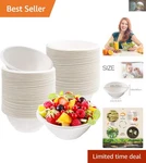 Versatile 100 Count 8 Oz Disposable Paper Bowls - Ideal For All Food Types New. Price: $23.99.