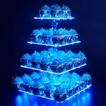 Yestbuy 4 Acrylic Cupcake Stand Afternoon Tea Tier, Blue New. Price: $36.62.