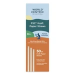 World Centric STRTPA8K Kraft Paper Straws, 8", Brown, 50/PACK New. Price: $12.05.