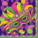 Amscan Venetian Masquerade Mardi Gras Party Beverage Paper Napkin Tableware, 5" New. Price: $13.95.