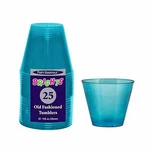 1 Of Party Essentials 9 Oz. Tumblers - Neon Blue 25 Ct. New. Price: $13.52.