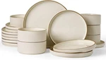Famiware Star 18-PIECE Stoneware Plates & Bowls Set Cream Scratch Resistant. Price: $109.00.
