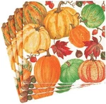 Caspari Paper Beverage Napkins, Pumpkin Field - 2 Packs (16550C) New. Price: $18.00.