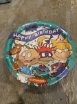 Vtg 1997 Designware New Rugrats Birthday 9" Paper Plates 8 Count Nickelodeon. Price: $8.49.
