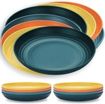 Kyraton 9 Inch Large Deep Plastic Plates 8 Pieces,unbreakable And Reusable Light New. Price: $30.50.
