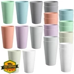 Heycome 16PK Wheat Straw Cups 20OZ Unbreakable Reusable Water Tumblers 8 Colors New. Price: $27.99.