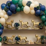 6 Pack Baby Shower Wooden Vintage Rocking Horse Table Decoration For Blue Gre... New. Price: $57.40.