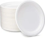 9 Inch Round Disposable White Bagasse Dinner Plate 100% Compostable Natural Suga New. Price: $26.99.