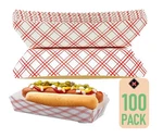 Mr Miracle 7 Inch Paper Hot Dog Tray Red White Medium, / New. Price: $20.41.