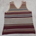 Worthington Women Tank Top Silk Blend Striped Sleeveless Neck X-large Pre-owned. Price: $9.99.