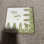 Caspari Box Of 30 Cocktail Airlaid Napkins Initial Green New. Price: $18.00.