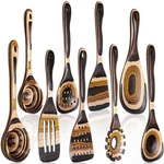 9 Pcs Brown Pakkawood Kitchen Utensils Set Wooden Spoons For Cooking Pakkawoo... New. Price: $85.06.