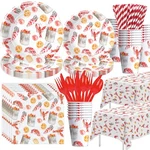 Apowbls Crawfish Boil Party Supplies - Lobster Decorations Tableware, Plate, Cup New. Price: $33.88.