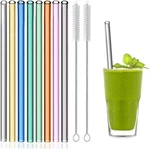 Pcs Reusable Glass Straws, 8"X8MM Eco-friendly Drinking For Smoothies New. Price: $12.34.