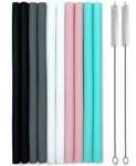 Silicone Straws Set Of 10 Straight Smoothies Large Reusable Dr... New. Price: $14.32.