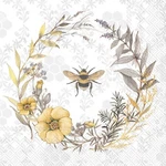 Boston International Ihr 3-PLY Cocktail X 5-INCHES, Bee Wildflower Wreath New. Price: $10.52.