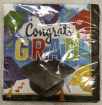 Party Creations Congrats Grad Paper Napkins 16 Count 12 7/8X 3/4 In. New. Price: $10.00.
