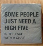Amscan High Five The Face Design 20 Napkins New. Price: $12.00.