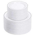 200PCS Silver Plastic Plates Disposable For 100 Guests - Include Dinner /... New. Price: $77.30.