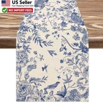 Anydesign Blue White Table Runner 13X72 Inch Birds Flower Retro Decor From Usa New. Price: $12.88.