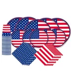 American Flag Patriotic Party Supplies Disposable Napkins Paper Plates 25 Pack New. Price: $34.78.