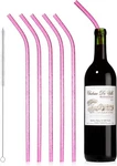 Reusable Wine Bottle Straws - Pack Of 6 Includes One Size, Pink New. Price: $17.81.