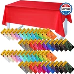 Newwiee 46X Colorful Plastic Tablecloths 54"X72" Disposable Rainbow Cover. Price: $71.22.