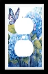 Blue Butterfly Hydrangea Flower Light Switch Cover Plate Home Decor New. Price: $6.49.