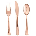 75 Pack Rose Gold Plastic Silverware Disposable Cutlery Set - 25 Forks Knives... New. Price: $21.00.