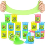 Playbees Glow The Dark Slime 12 Cups, Neon Blue, Green, Pink, Yellow New. Price: $28.68.