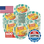 Glad Round Disposable Paper Plates, Palm Leaves - Strong, Sturdy, Soak Proof New. Price: $148.20.