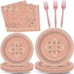 96PCS Western Bandana Party Plates Napkins For Pink Cowgirl Birthday Supp... New. Price: $26.37.