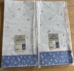 Pair Of Two Vintage Hallmark Tablecloths 54 X 102 Floral Pattern New. Price: $15.99.