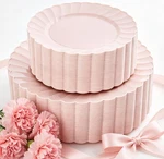 Youbet 100PCS Pink Scalloped Plastic Plates Heavy Duty Disposable Fancy... New. Price: $60.87.