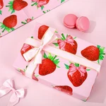 Fysuimu Strawberry Wrapping Paper, 19.7 X 27.6 Inch Count (pack Of 6), Pink New. Price: $11.88.