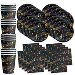 Colorful Music Notes Birthday Party Supplies Set Plates Napkins Cups Tablewar... New. Price: $27.09.